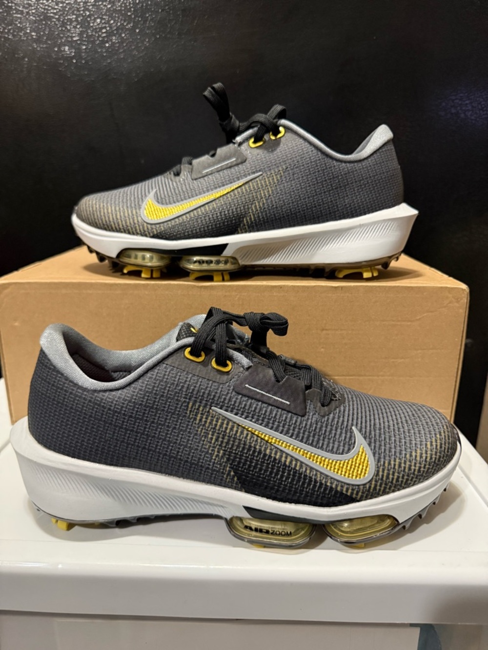 Nike Air Zoom Infinity Tour 2 Black/Gold FD0218-003 Men's Sizes Wide
